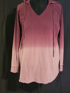 Maurices Plum Hooded Tunic Top